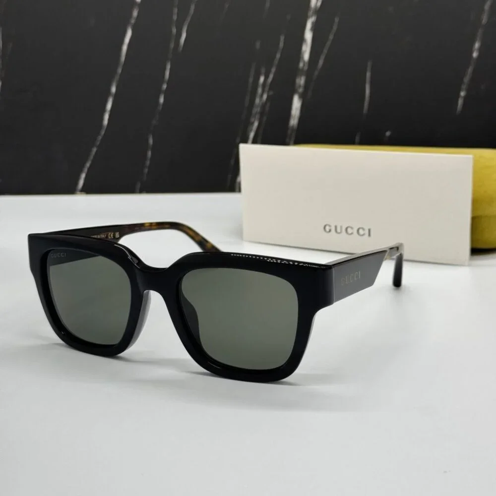 NEW GG1670SK 001 GUCCI SUNGLASSES BLACK HAVANA GREY UNISEX EYEWEAR GUCCI